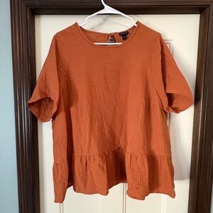 Torrid Rust Orange Blouse